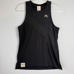 Tracksmith Van Cortlandt Singlet Women Small Black 2:09 Mesh Running Tank Top